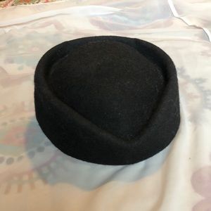 Black pillbox hat